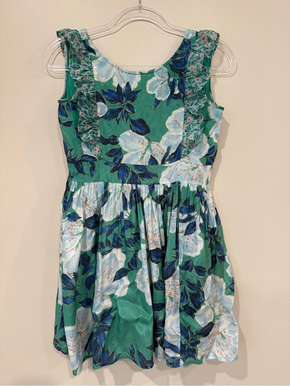 ROLLER RABBIT Girls Amanda Doe Floral Ruffle Dress